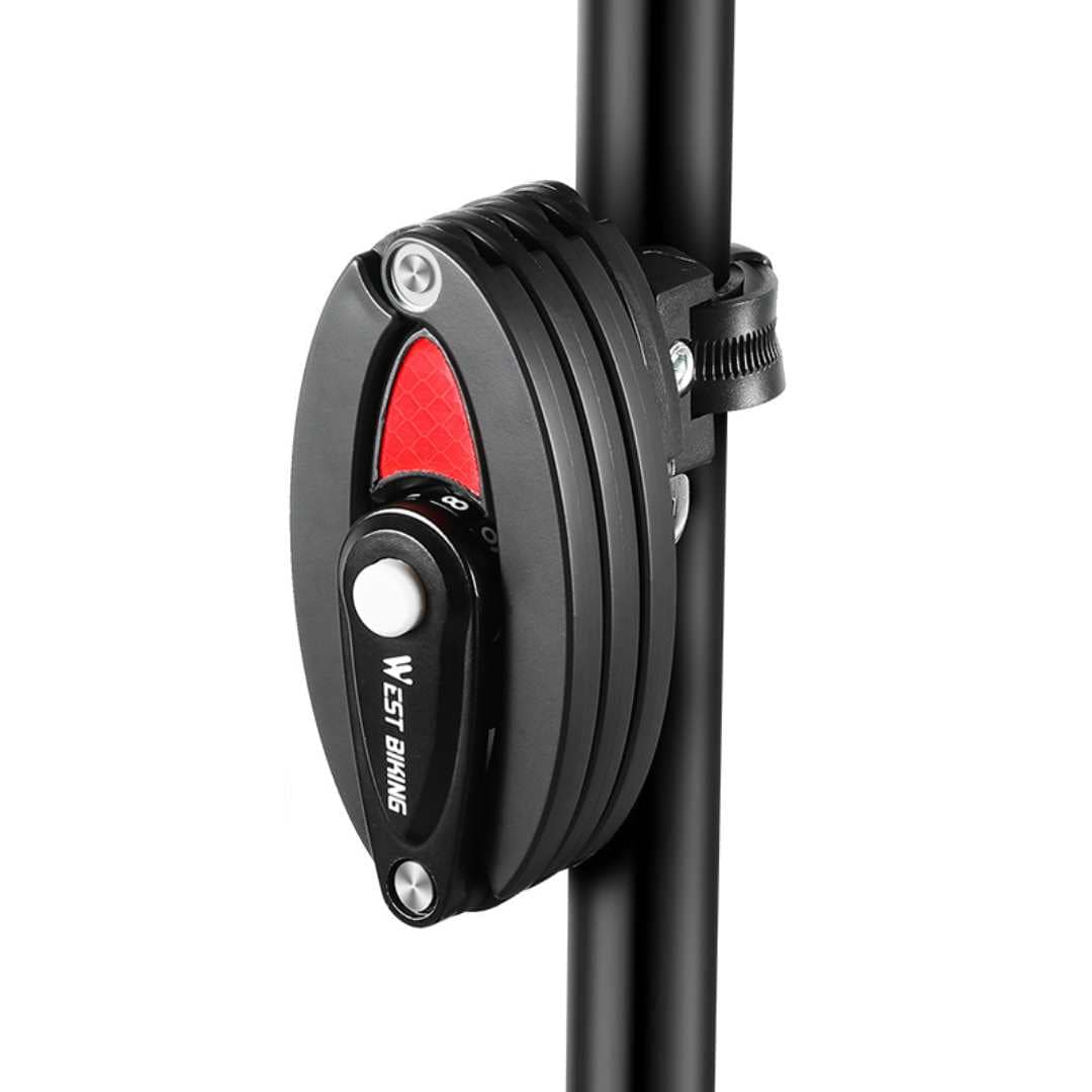 Smart Spirallås – Vikbart Cykellås med Kod för Cykel & Elsparkcykel