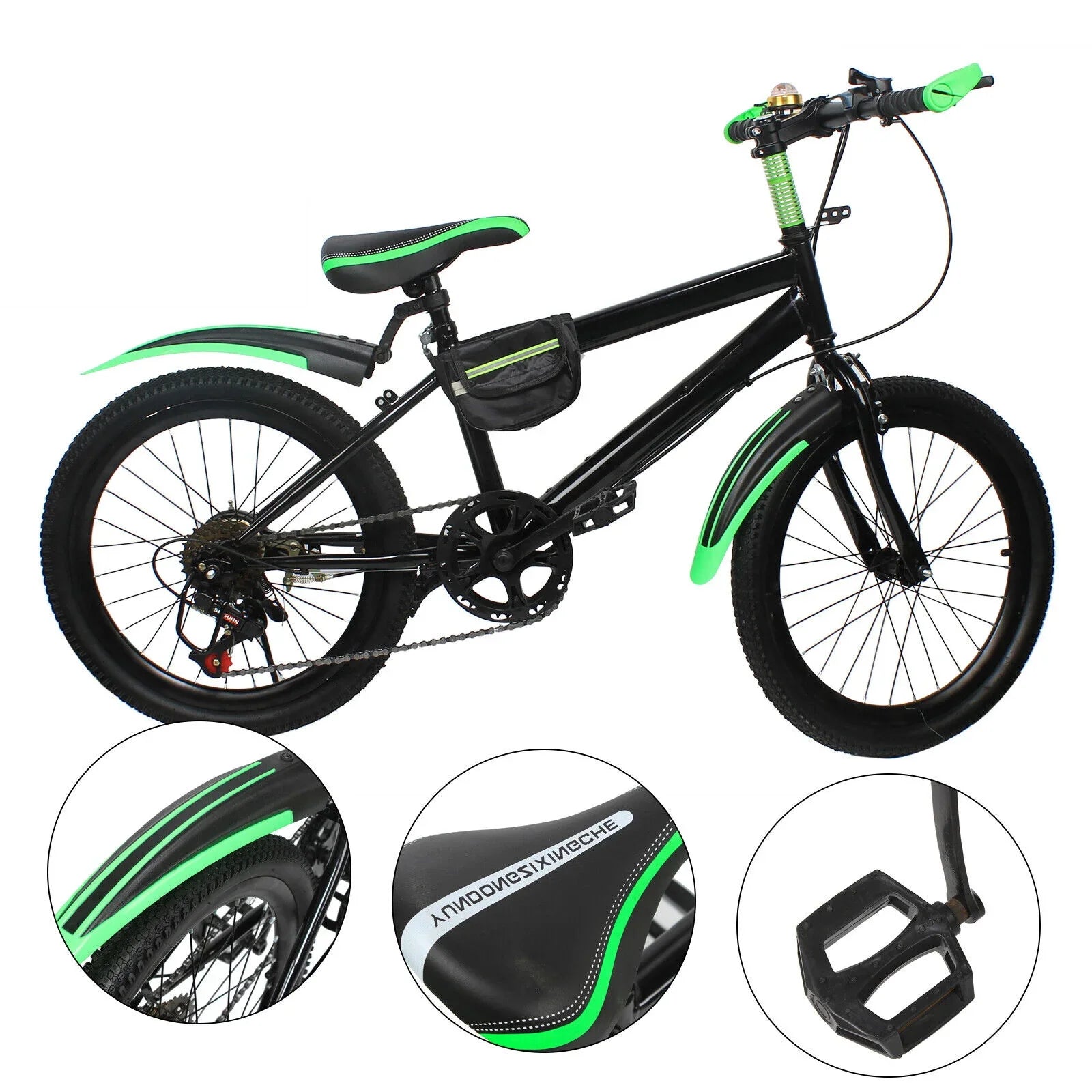 Barncykel 20 Tum Mountainbike med 7 Växlar