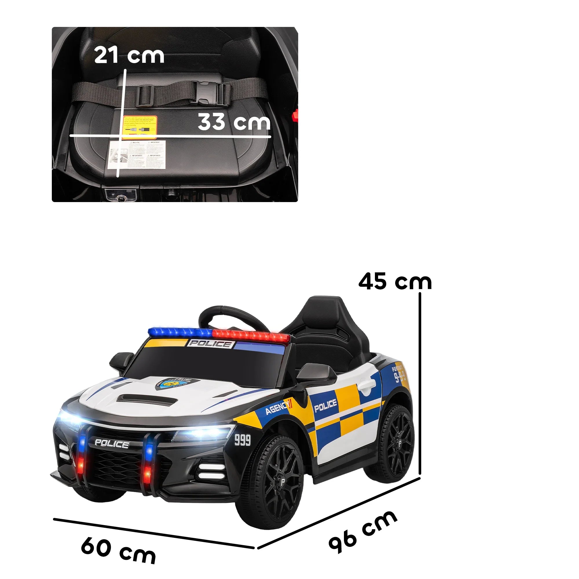 Elbil för Barn - Polis Sport 12V